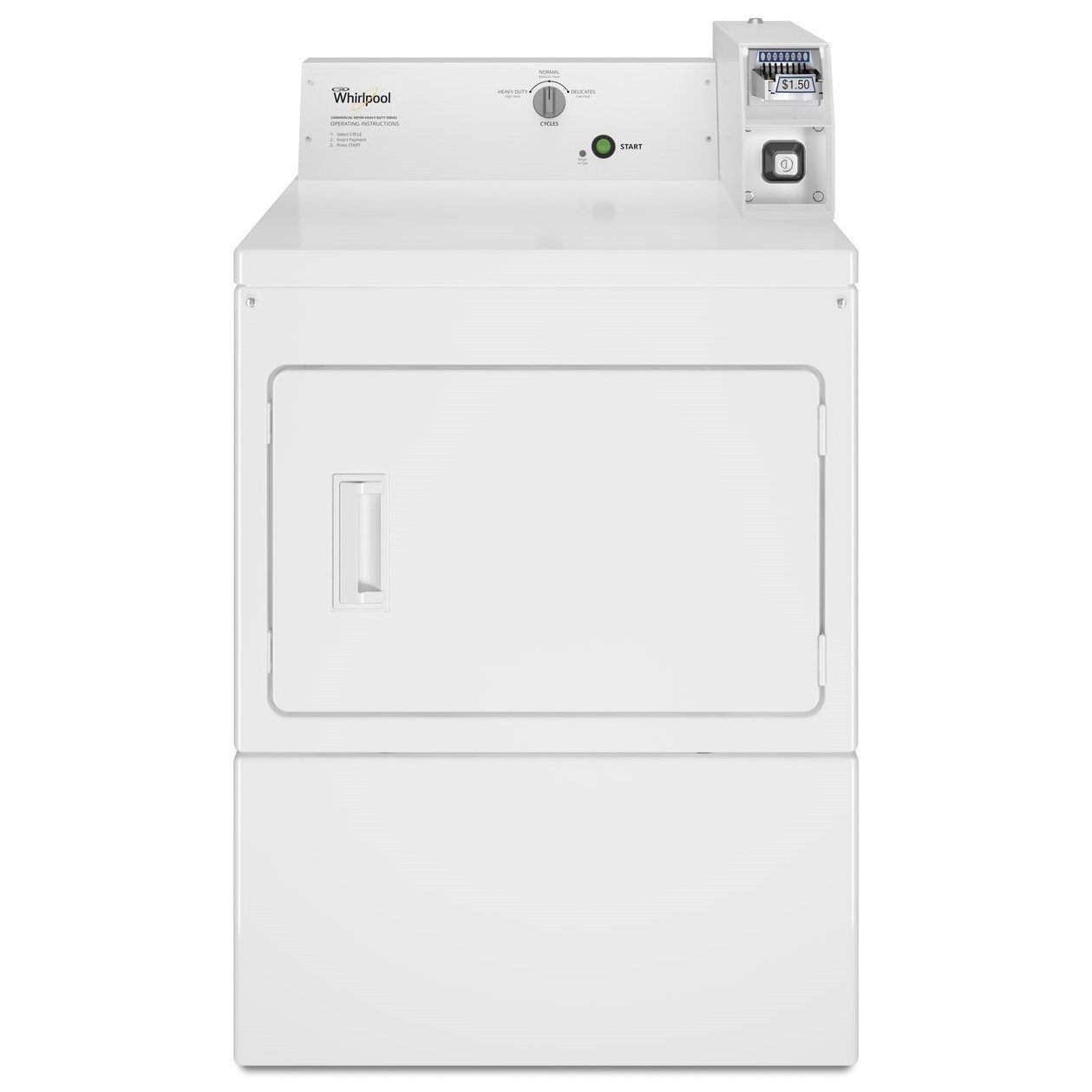 Whirlpool WGD4985EW 5.9 cu. ft. Top Load Gas Dryer with Flat Back